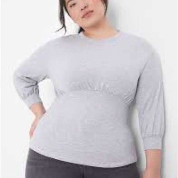 Lane Bryant Tops - Lane Bryant Relaxed Crew-Neck Waist Panel Sweatshirt